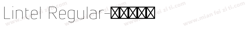 Lintel Regular字体转换
